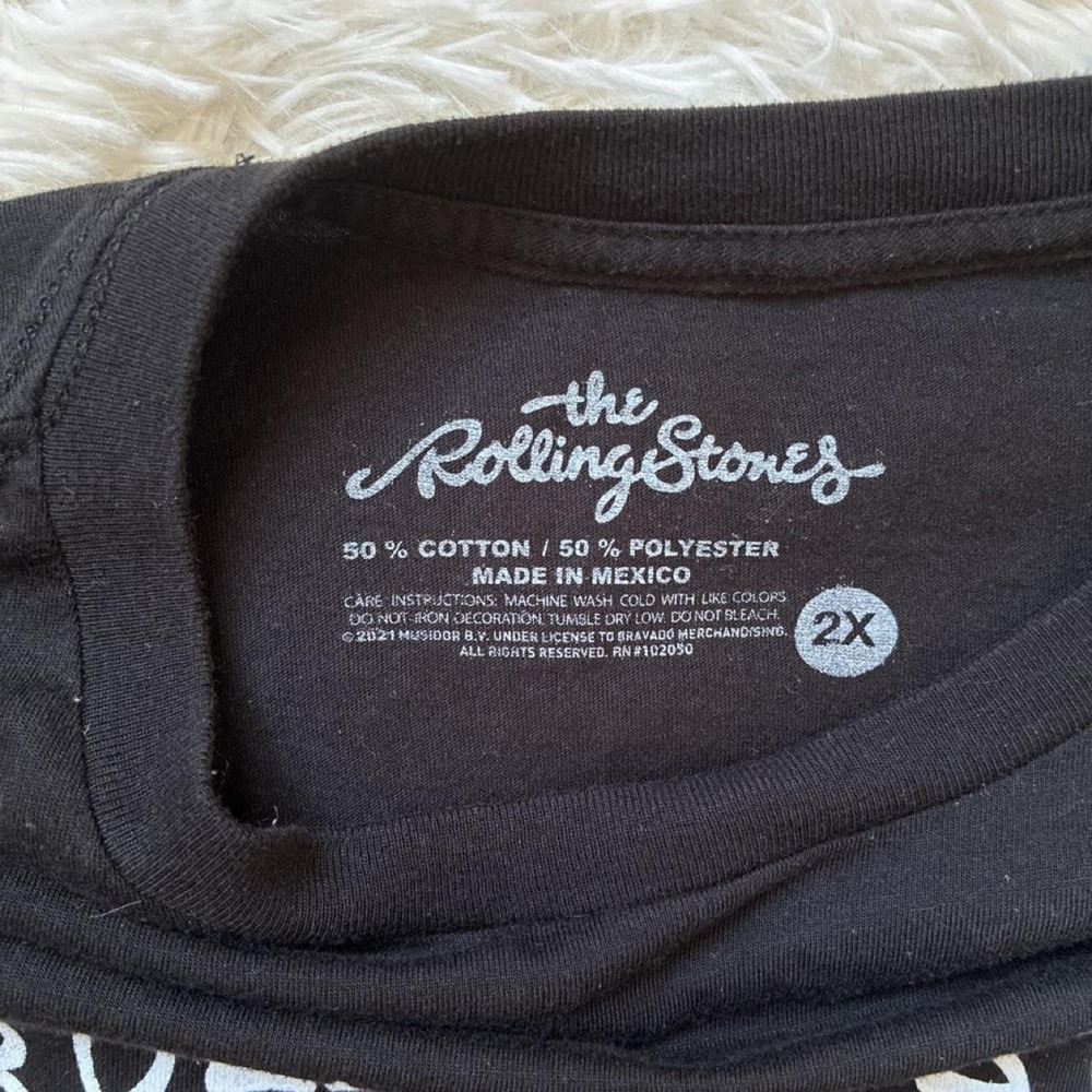 Retro Grunge Punk Rock The Rolling Stones black cotton t-shirt Size XXL - Picture 6 of 6
